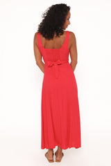 Archer Midi Dress - Red