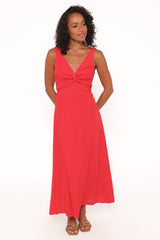 Archer Midi Dress - Red