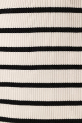 Ashyton Striped Midi Dress - White/Black