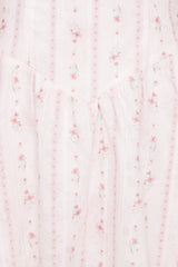 Athena Mini Dress - White Floral