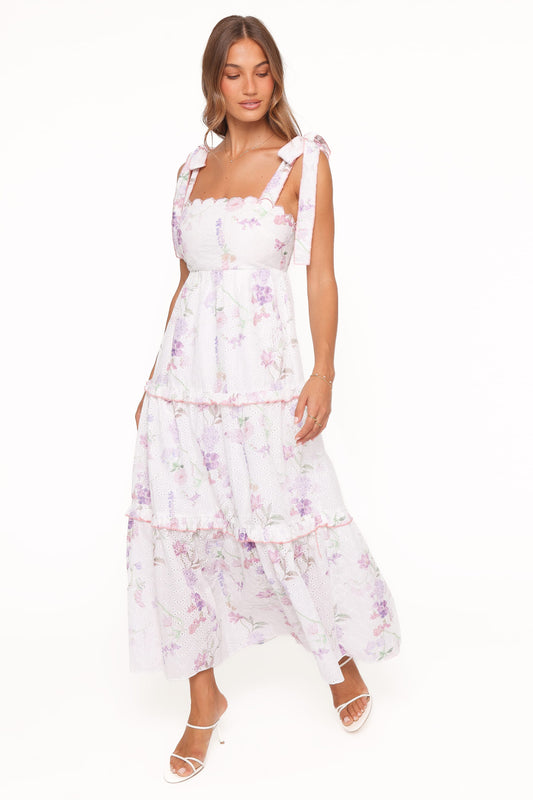 Aurelia Maxi Dress - Purple Floral