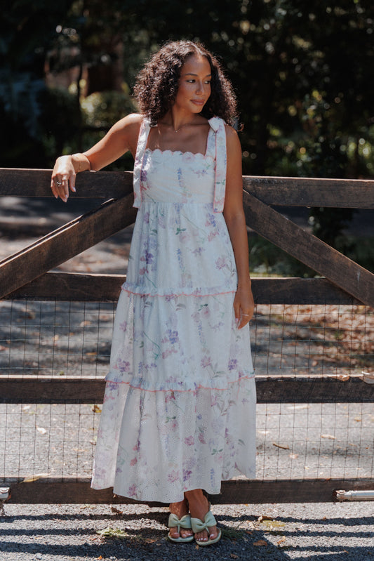 Aurelia Maxi Dress - Purple Floral