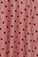 Ayana Midi Dress - Pink Polka Dot