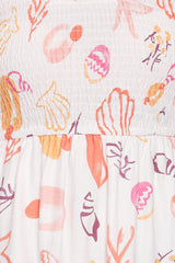 Bairbre Maxi Dress - Pink Beach Print