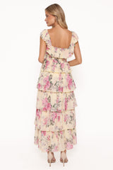 Belle Maxi Dress - Yellow Floral