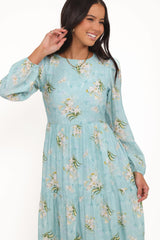Bernice Maxi Dress - Blue Floral