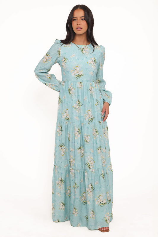 Bernice Maxi Dress - Blue Floral