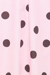 Bertine Mini Dress - Pink Polka Dot