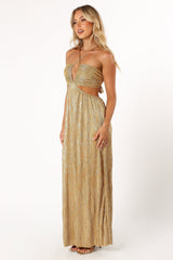Beyz Midi Dress - Gold