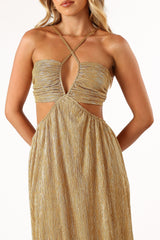 Beyz Midi Dress - Gold