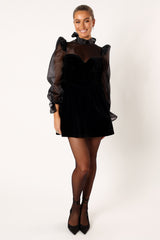 Blaire Longsleeve Mini Dress - Black