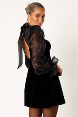 Blaire Longsleeve Mini Dress - Black