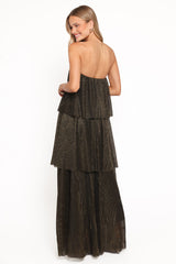 Bloom Strapless Maxi Dress - Black