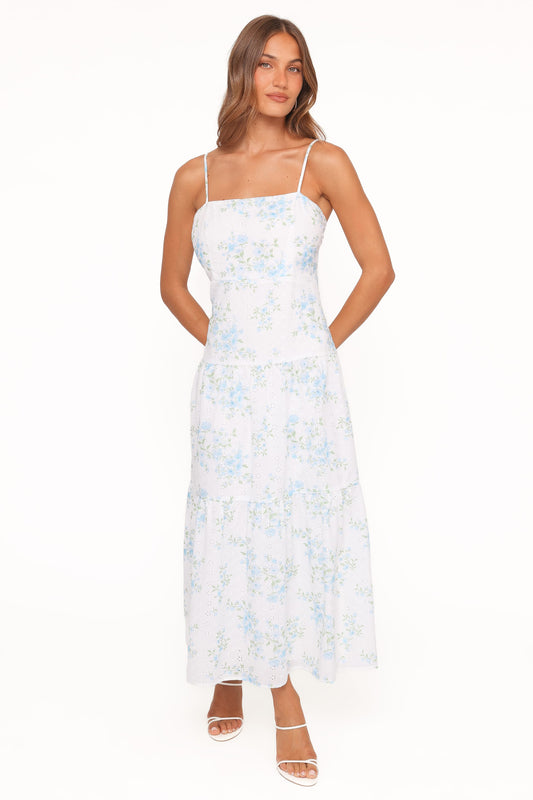 Botanique Midi Dress - Blue Floral