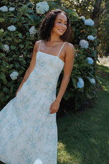 Botanique Midi Dress - Blue Floral