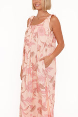 Bowman Maxi Dress - Pink Floral