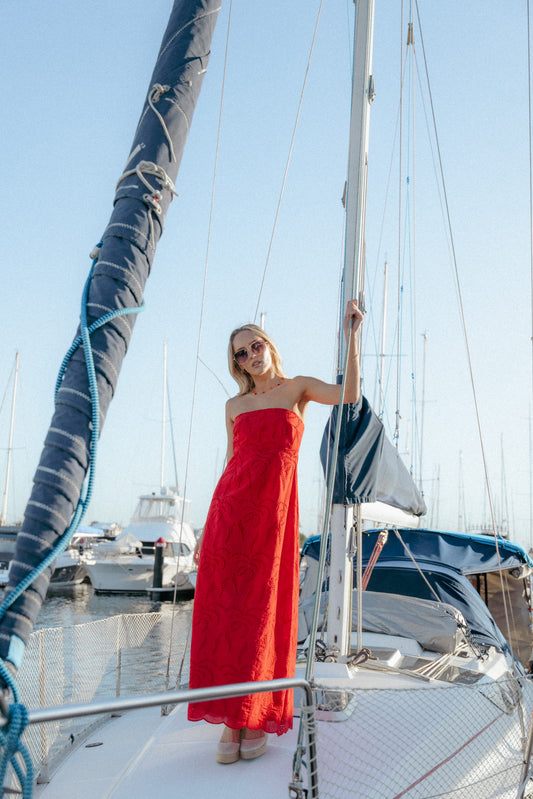 Brea Maxi Dress - Red