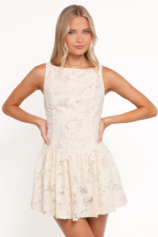 Briar Lace Mini Dress - Cream