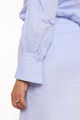 Broderick Midi Dress - Blue Stripe