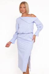 Broderick Midi Dress - Blue Stripe