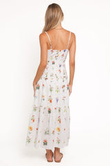 Brooks Maxi Dress - White Floral