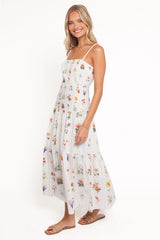 Brooks Maxi Dress - White Floral
