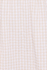 Cadhla Mini Dress - Beige Gingham