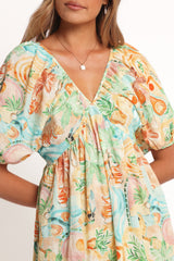 Cadhla Mini Dress - Golden Palm