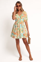 Cadhla Mini Dress - Golden Palm