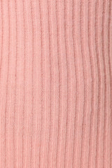 Camryn Puff Sleeve Knit Sweater Midi Dress - Blush