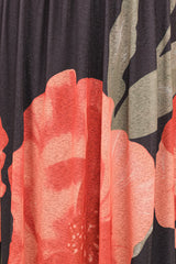 Carlin Midi Dress - Black Floral