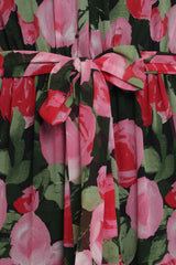 Caroline Maxi Halter Dress - Black Floral