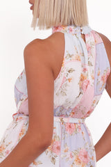 Caroline Maxi Halter Dress - Multi Floral