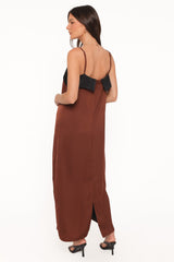 Cartia Midi Dress - Black/Brown