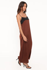 Cartia Midi Dress - Black/Brown