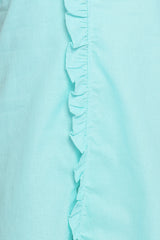 Cassandra Ruffle Mini Dress - Aqua