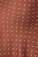 Cassinda Mini Dress - Brown Polka Dot