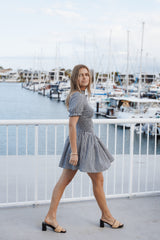 Celine Mini Dress - Black Gingham