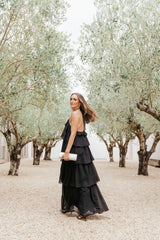 Chasity Halterneck Maxi Dress - Black