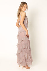 Ciao Ruffles Maxi Dress - Dusty Lavender