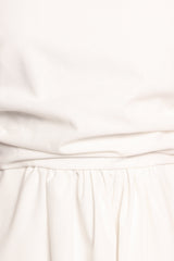 Clo Puff Sleeve Midi Dress - White