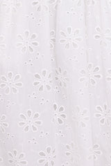 Clo Puff Sleeve Midi Dress - White Broderie