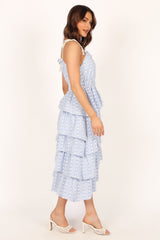 Cora Midi Dress - Blue