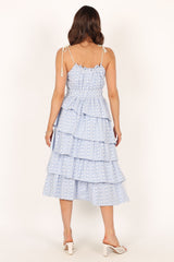Cora Midi Dress - Blue
