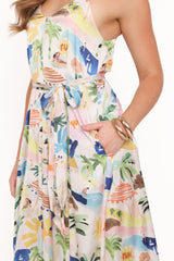 Coralee Maxi Dress - Cream Resort Isle