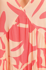 Corinna Mini Dress - Coral Print