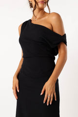 Cosma Off Shoulder Maxi Dress - Black