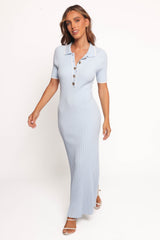 Crawford Short Sleeve Knit Dress - Pale Blue