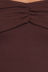 Danica Mini Dress - Chocolate Brown