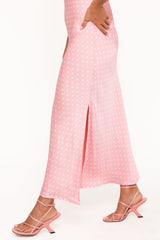 Dara Midi Dress - Pink Polka Dot